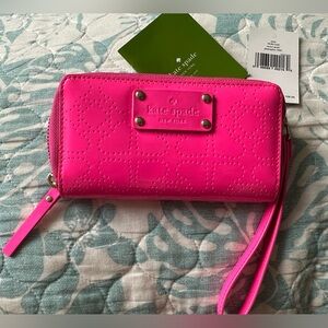 Kate Spade Hot Pink Patent Leather wristlet